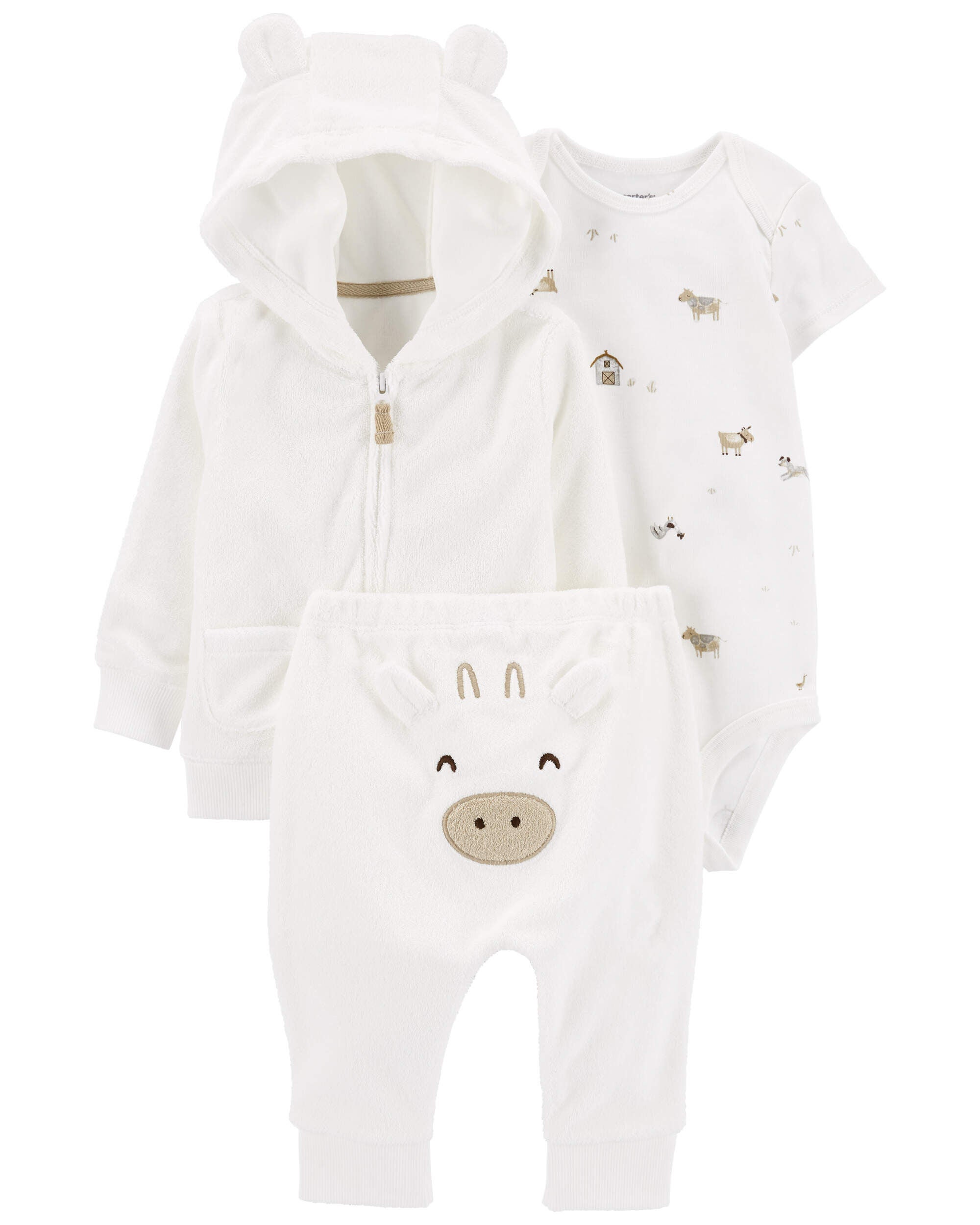 Carters top white cardigan