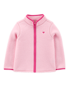 Toddler Embroidered Teddy-Fleece Jacket, image 1 of 3 slides