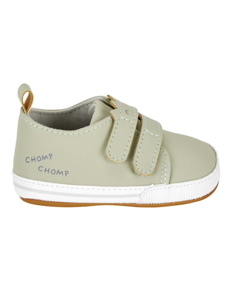 Baby Dinosaur Slip-On Shoes - Olive, image 2 of 7 slides