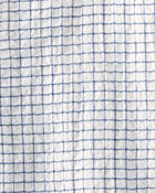 Baby Organic Cotton Checkered-Print Shortalls, image 4 of 5 slides