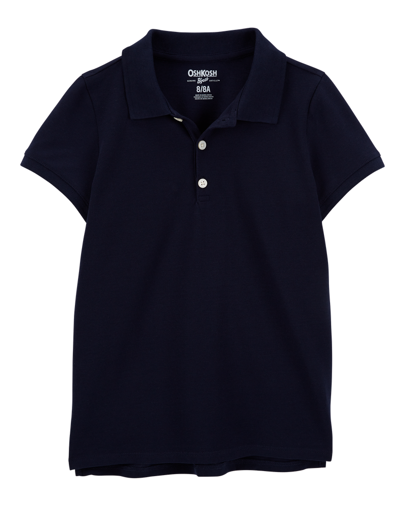 Kid Deep Navy Piqué Polo Shirt, image 1 of 3 slides