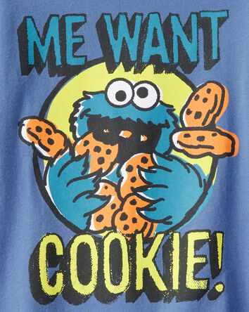 Toddler Sesame Street Cookie Monster Short-Sleeve Graphic Tee - Blue, 