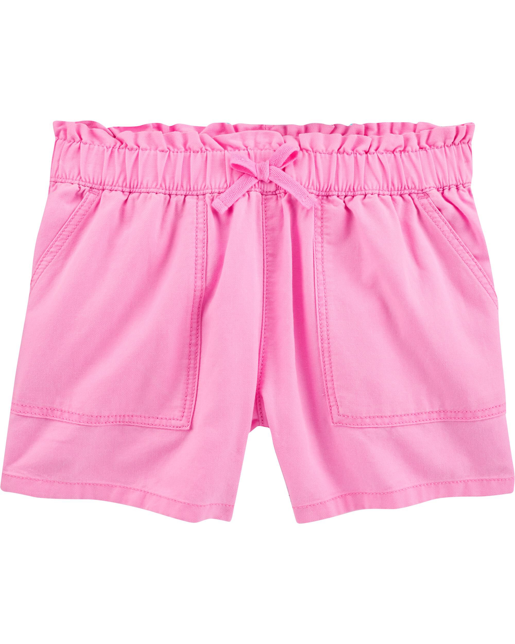 Pink pull on shorts