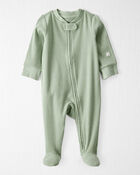 Baby Organic Cotton Rib Sleep & Play Pajamas, image 1 of 5 slides