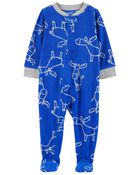 Baby 1-Piece Moose Fleece Footie Pajamas, image 1 of 4 slides