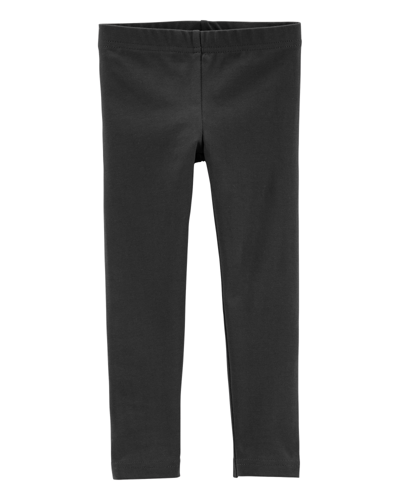 Baby Grey Cotton Stretch Leggings, image 1 of 2 slides