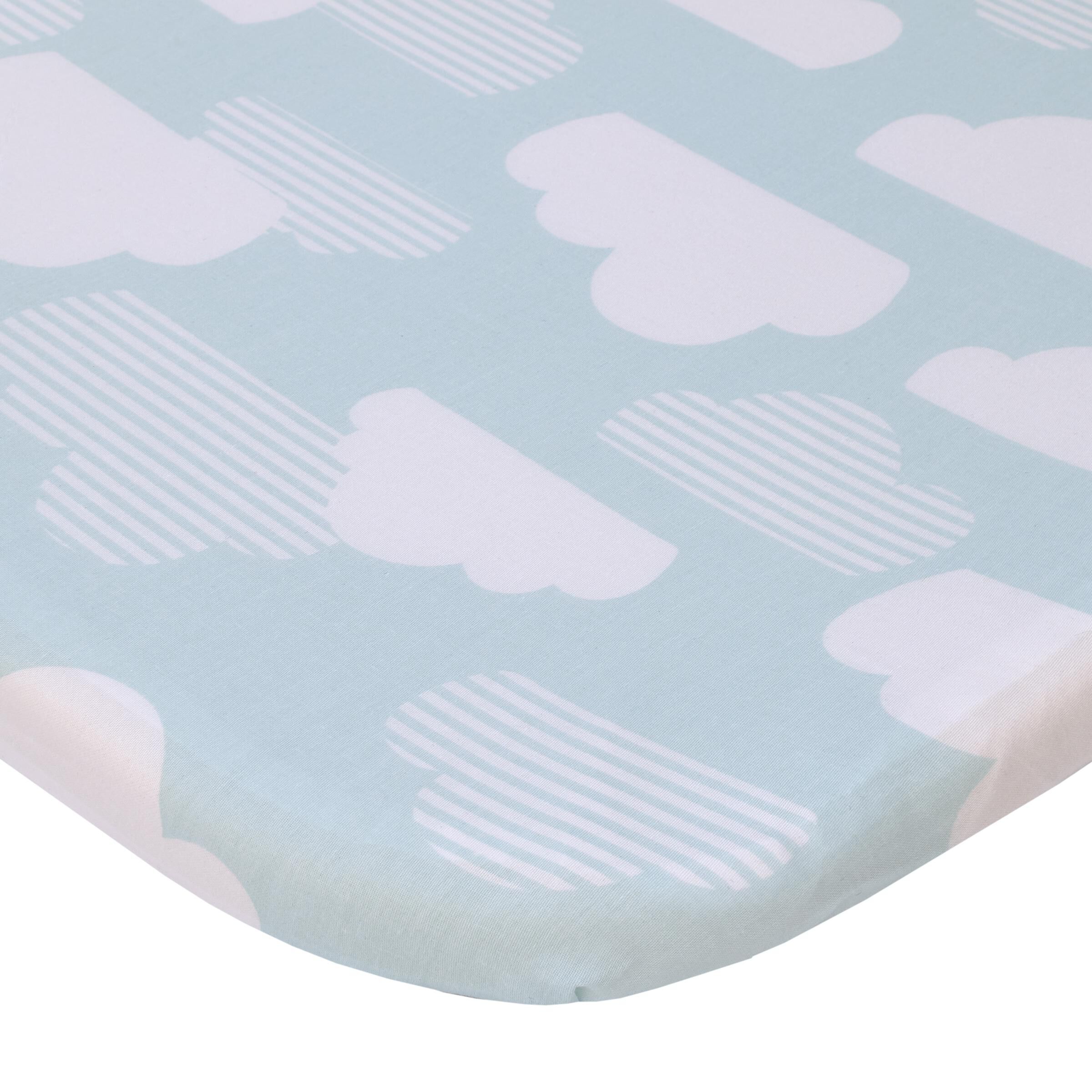 Cozy-Up 2-in-1 Bedside Sleeper & Bassinet Fitted Sheet - Blue Clouds, image 8 of 17 slides