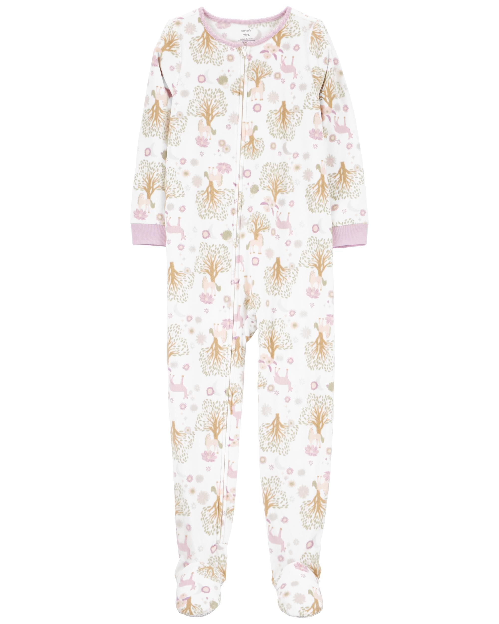 Unicorn fleece pajamas deals