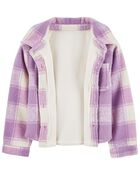Plaid Fleece-Lined Shacket, image 2 of 4 slides