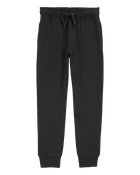 Kid Pull-On Drawstring Joggers - Black, image 1 of 4 slides