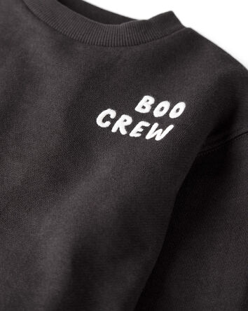 Toddler Organic Cotton Boo Crew Pullover, 