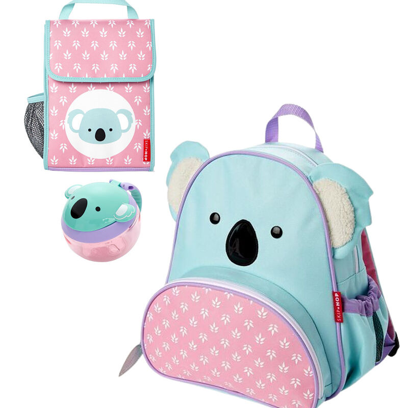 Pink Little Kid 3-Piece Butterfly Backpack, Lunch Box & Snack Cup Set