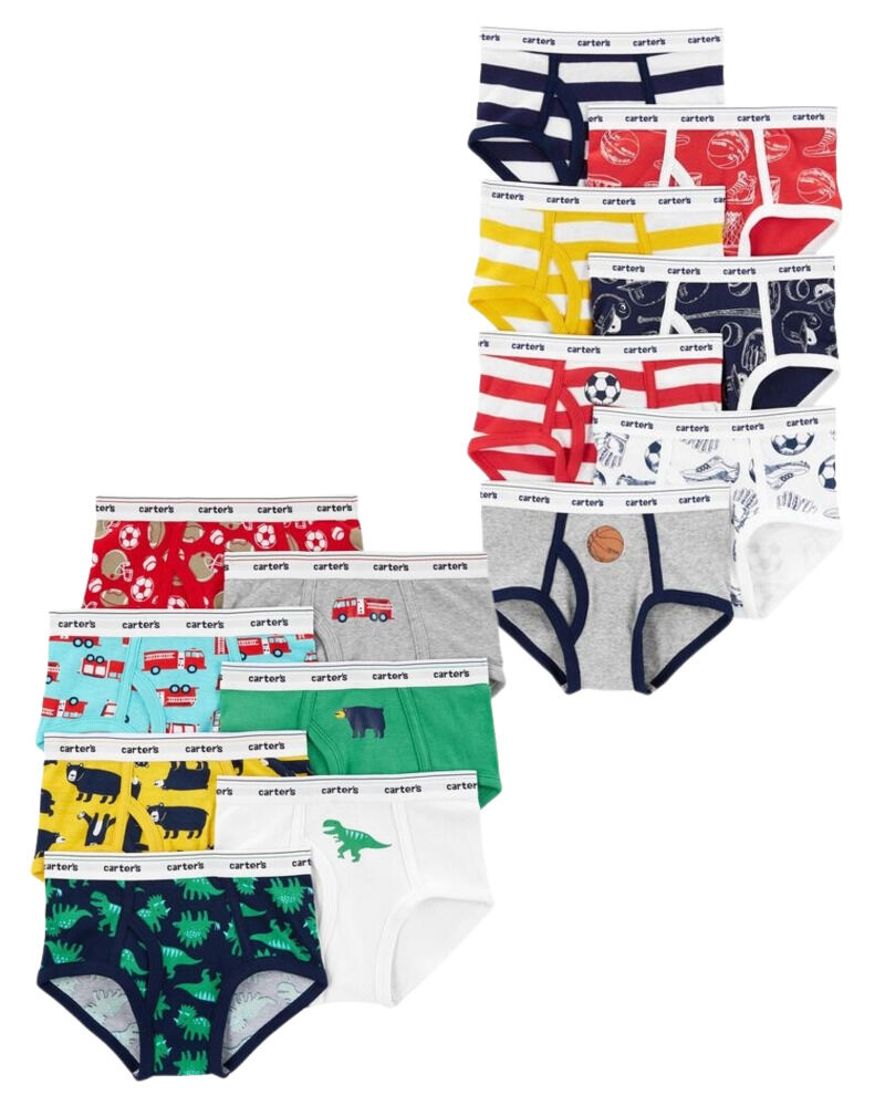 Multi Kid 14-Pack Cotton Briefs Underwear