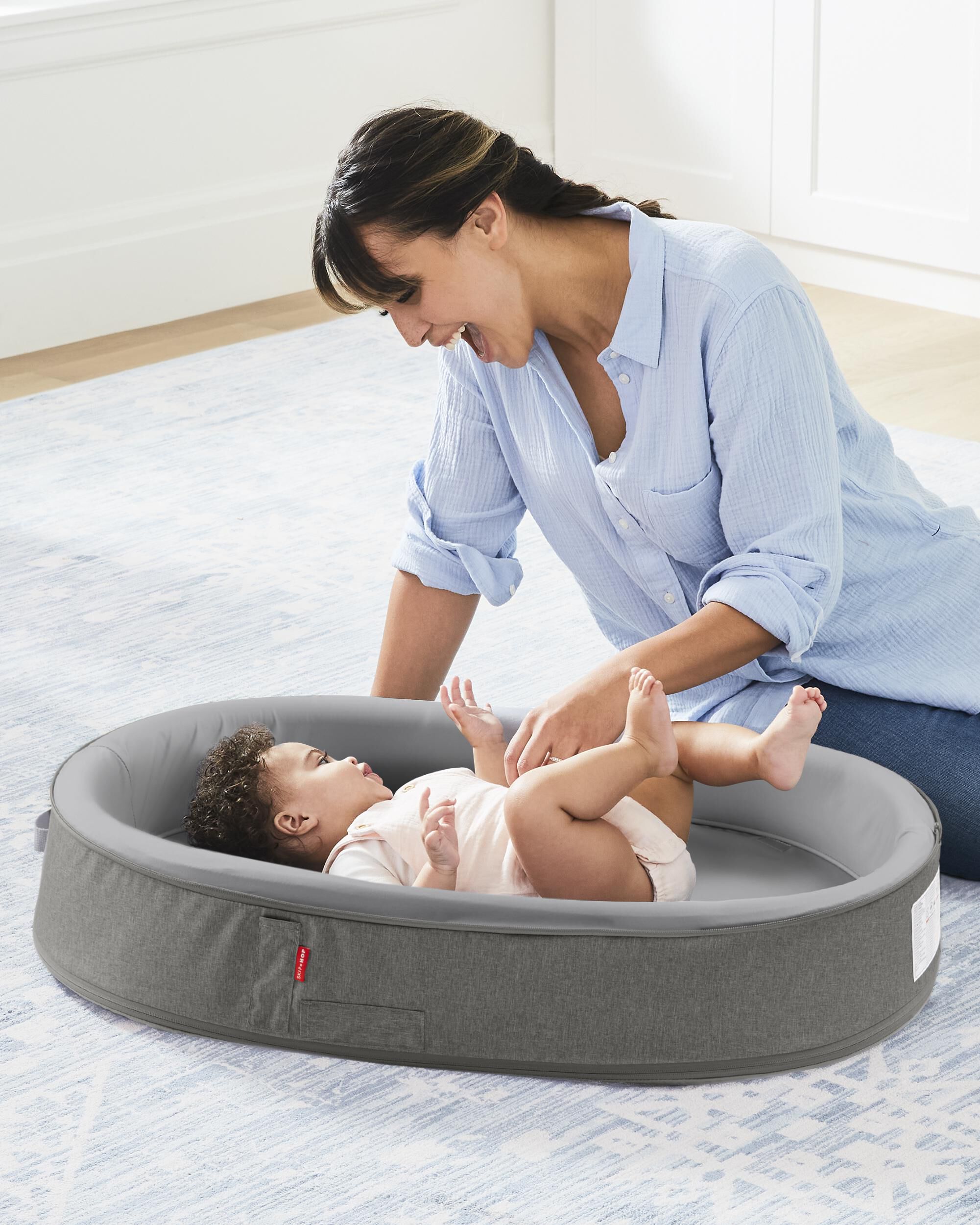 Playful Retreat Baby Nest - Grey Melange, image 5 of 15 slides
