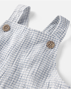 Baby Organic Cotton Checkered-Print Shortalls, image 3 of 5 slides