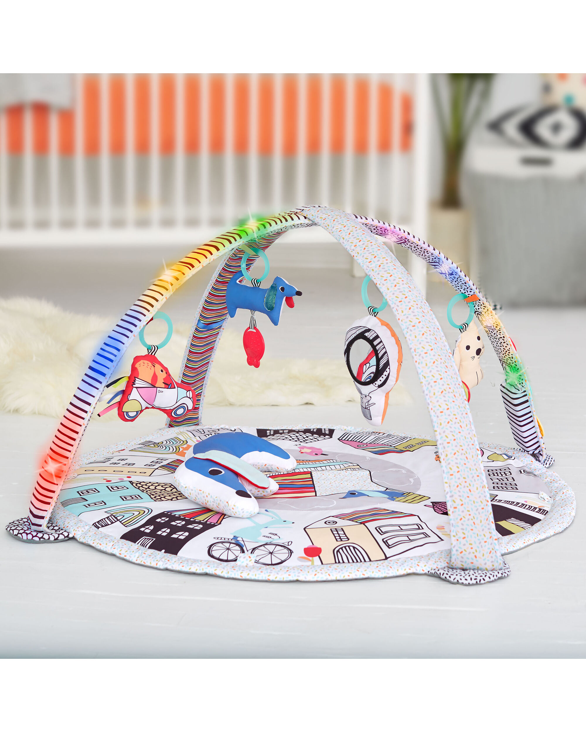 skip hop vibrant village smart lights activity gym