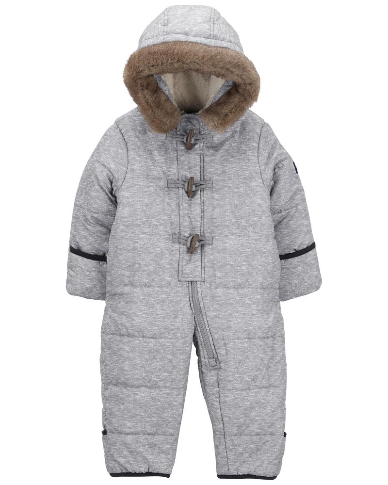 Baby Heavyweight Hooded Snowsuit, image 1 of 3 slides