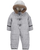 Baby Heavyweight Hooded Snowsuit, image 1 of 3 slides