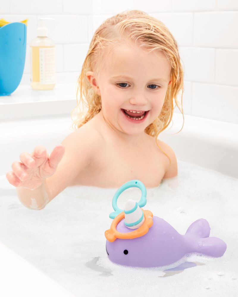ZOO® Narwhal Ring Toss Baby Bath Toy, image 11 of 11 slides