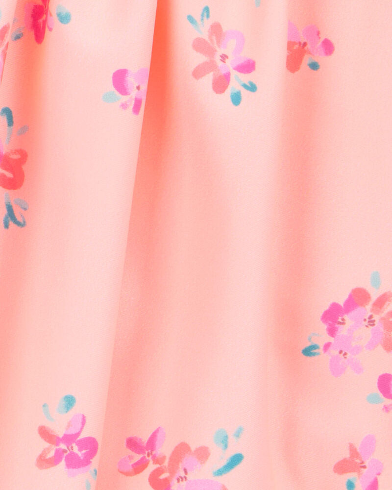 Toddler Floral Active Pull-On Skort - Orange, image 5 of 6 slides