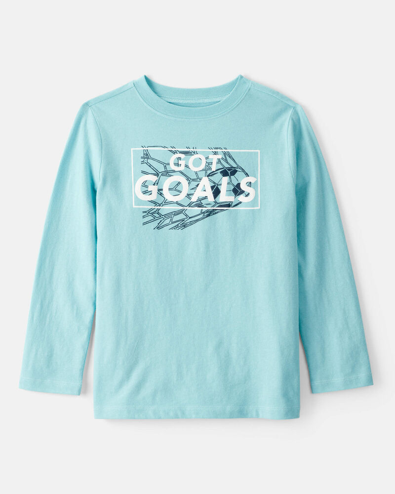 Boys Got Goals Short-Sleeve Graphic Tee - Blue, image 1 of 3 slides