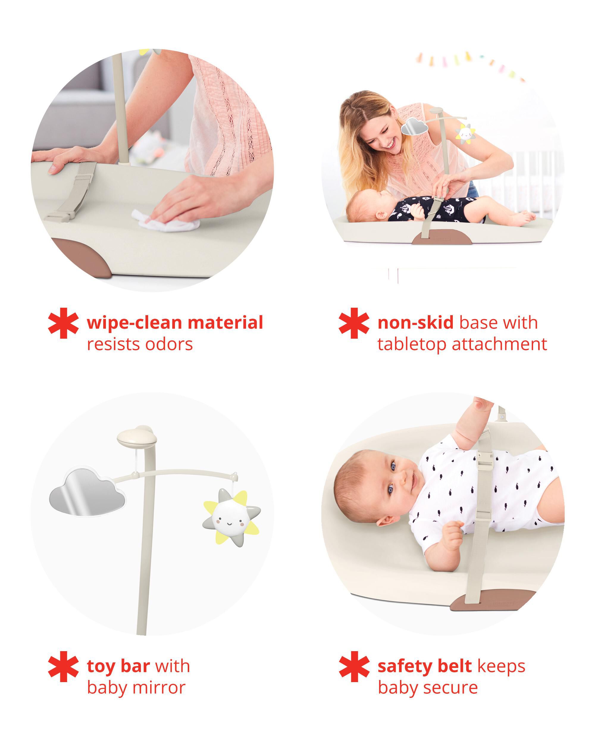 Nursery Style Wipe-Clean Changing Pad - 18 in - Oat, image 3 of 9 slides
