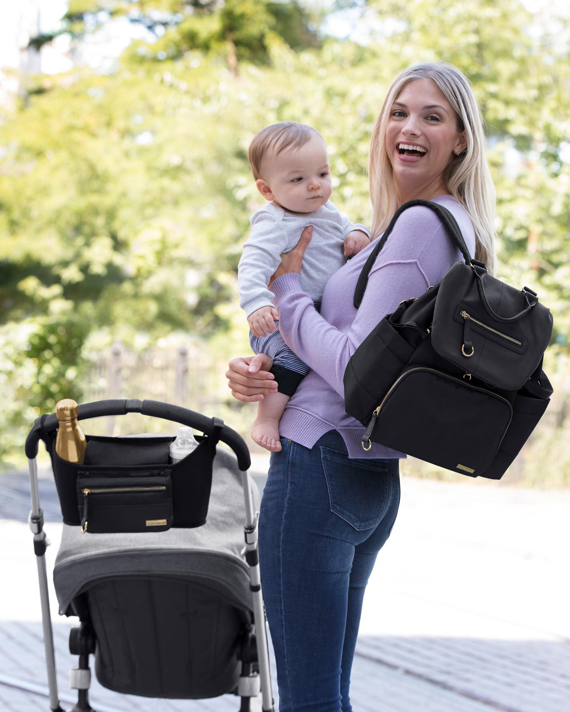 skip hop grab and go luxe stroller organizer