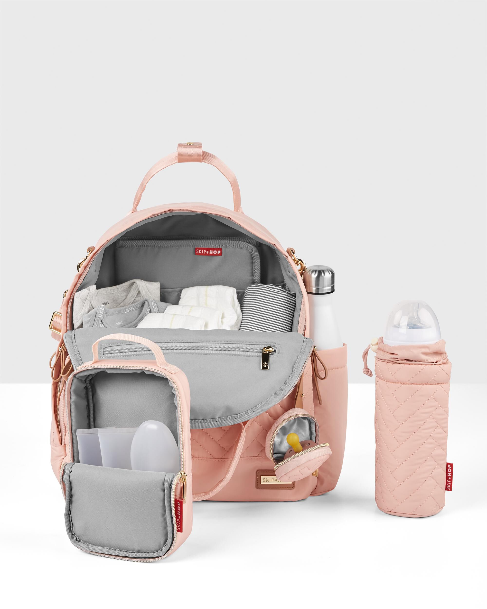 Blush Suite by Skip Hop 6 in 1 Diaper Backpack Set skiphop