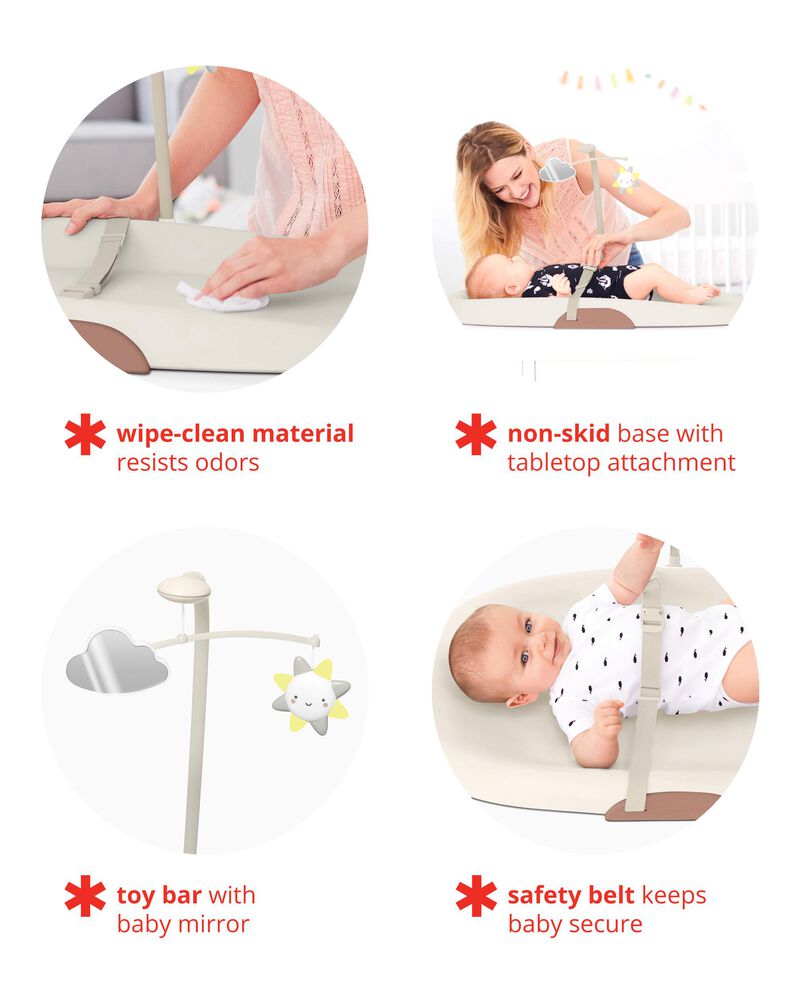 Nursery Style Wipe-Clean Changing Pad - 18 in - Oat, image 3 of 9 slides