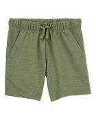 Boys Pull-On French Terry Shorts - Green, image 1 of 4 slides