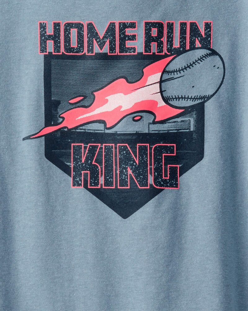 Boys Baseball Long-Sleeve Graphic Tee - Blue, image 2 of 3 slides