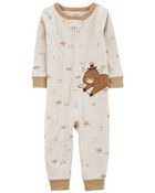 Baby 1-Piece Cow 100% Snug Fit Footless Pajamas, image 1 of 4 slides