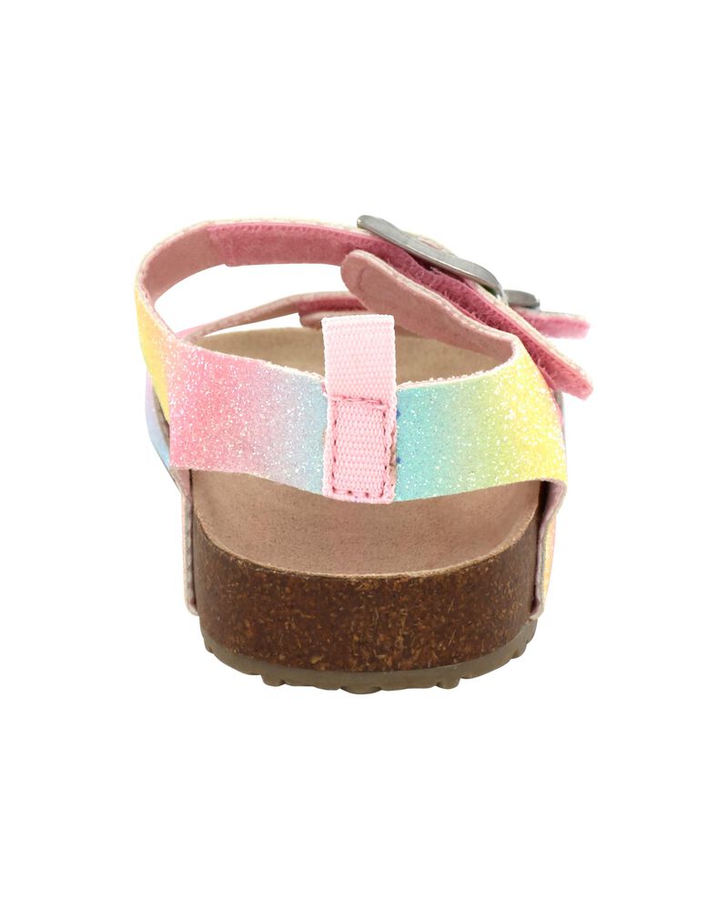 Kid Rainbow Faux Cork Sandals, image 3 of 7 slides