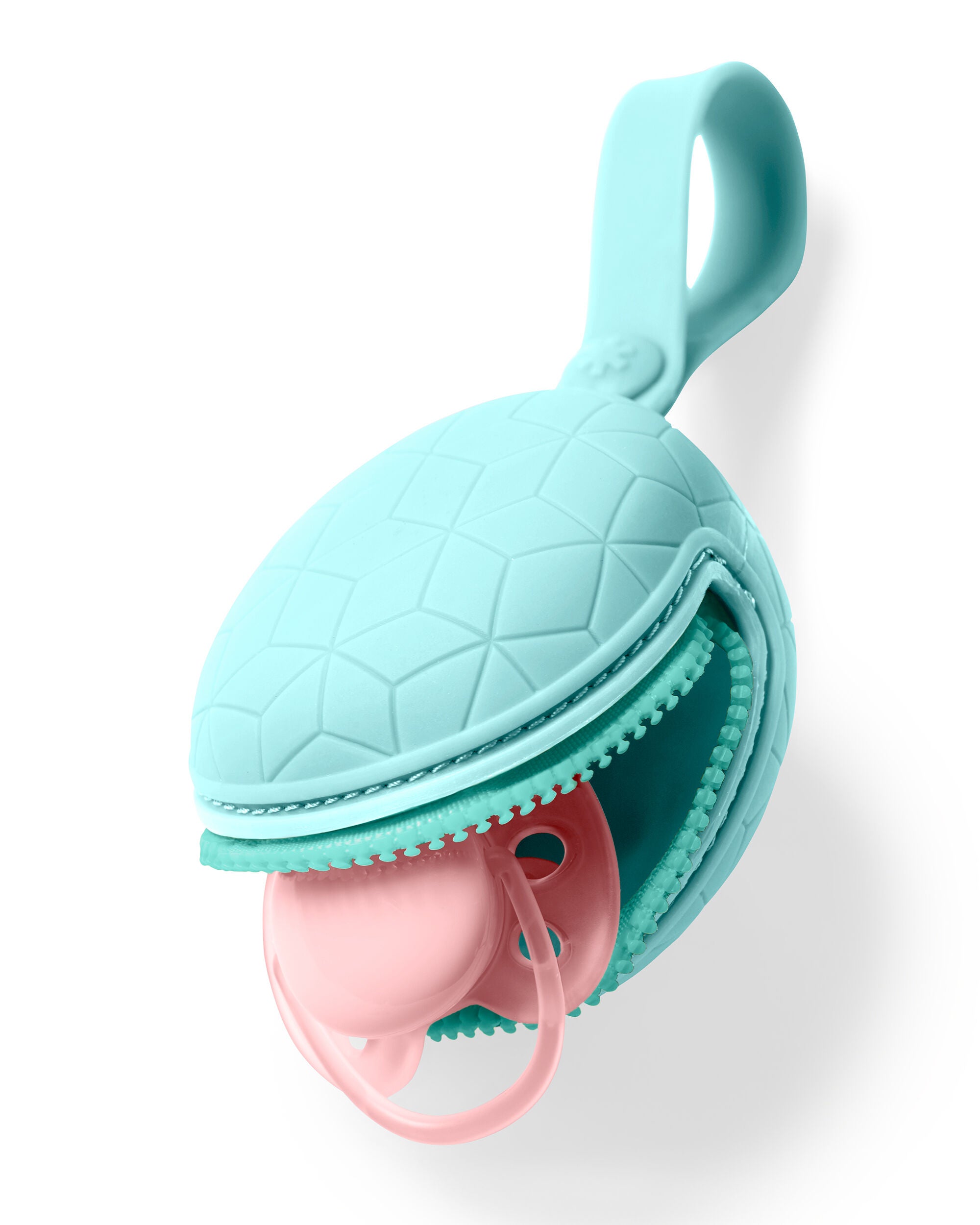 Light Teal Grab & Go Silicone Pacifier Holder | skiphop.com