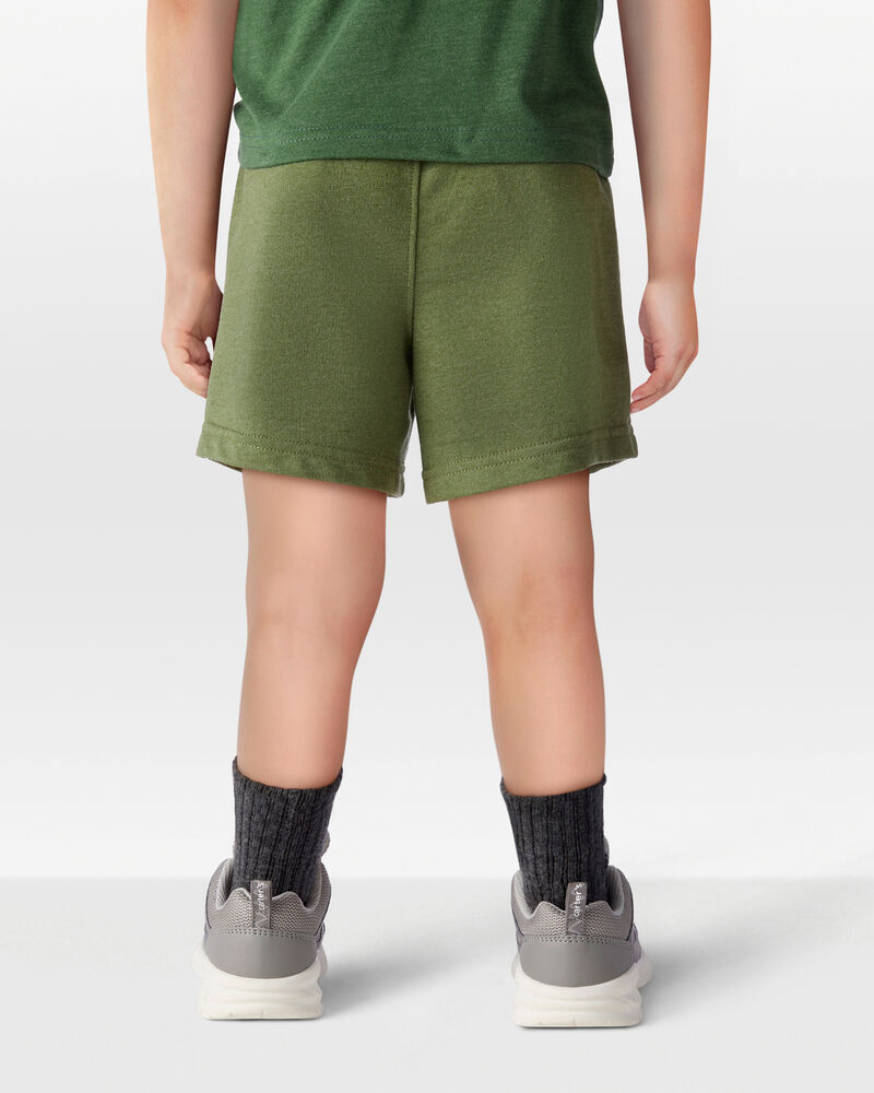 Toddler Boy Pull-On French Terry Shorts - Green, image 3 of 6 slides