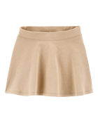 Toddler Ponte Knit Uniform Skort - Khaki, image 1 of 6 slides