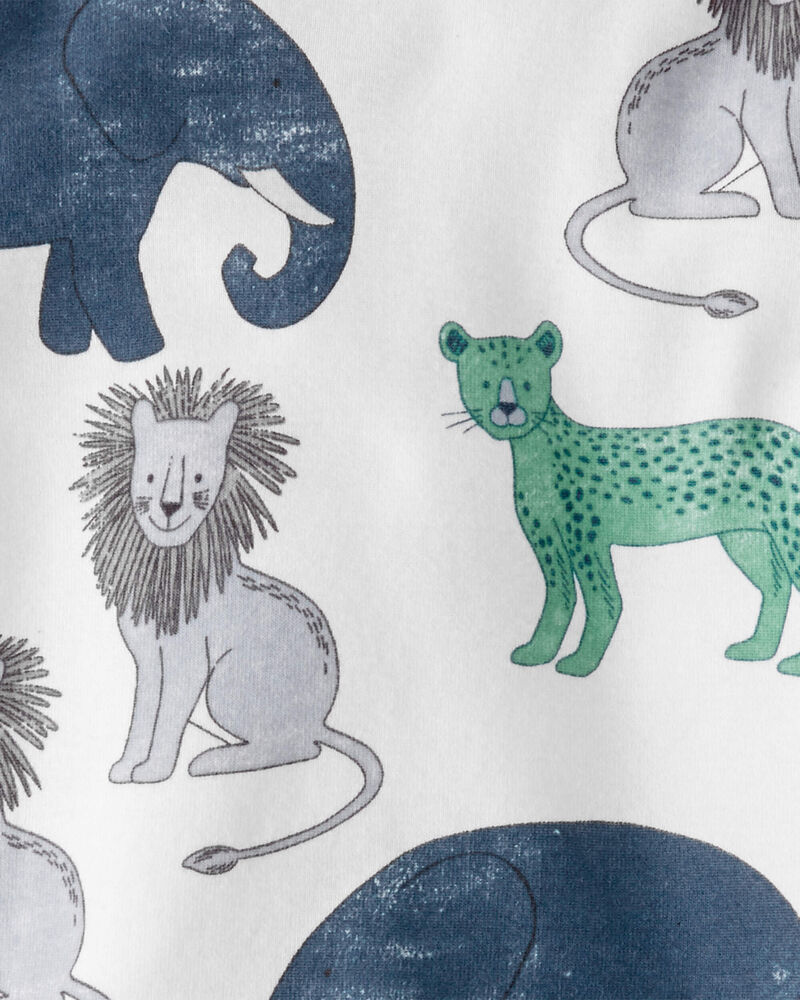 Baby Organic Cotton Pajamas Set in Wildlife Print, image 2 of 5 slides