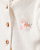 Baby 2-Piece Bodysuit Dress & Cardigan Set - Pink/Ivory, image 3 of 8 slides