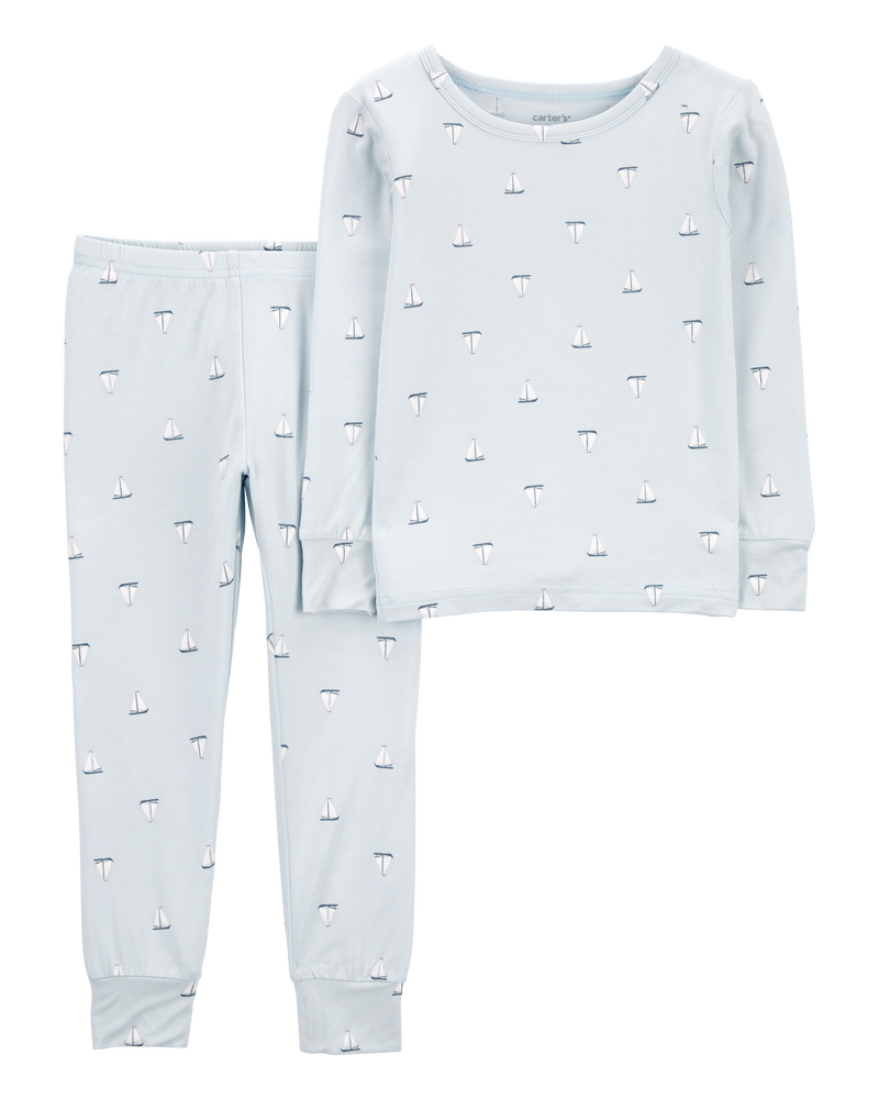 Toddler 2-Piece Sailboat PurelySoft Pajamas, image 1 of 5 slides