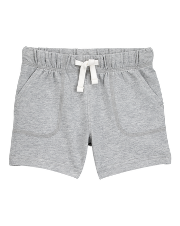 Baby Boy Pull-On French Terry Shorts - Grey, 