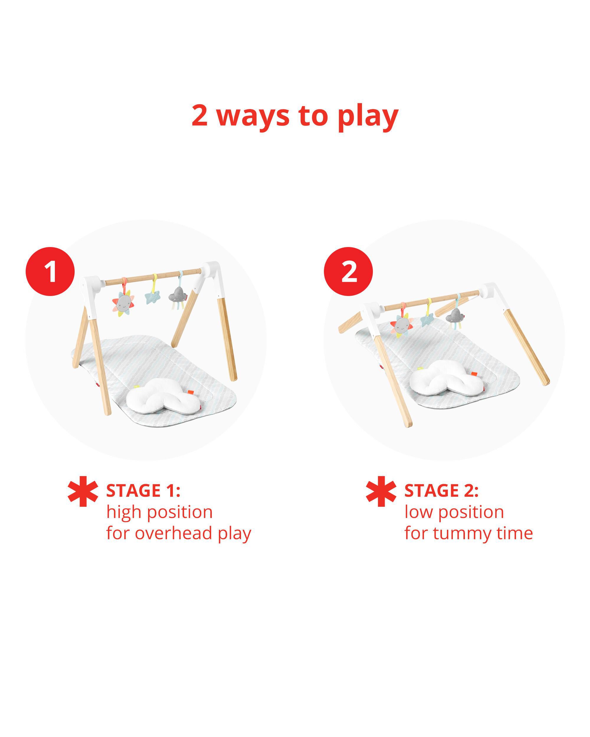 Silver Lining Cloud Wooden Activity Gym, image 11 of 13 slides