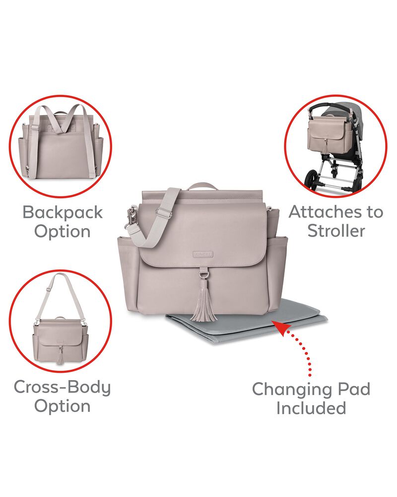 Skip Hop Diaper Bag Backpack: Greenwich Convertible Multi-Function Baby  Travel Bag with Changing Pad and Stroller Straps, Vegan Leather, Portobello