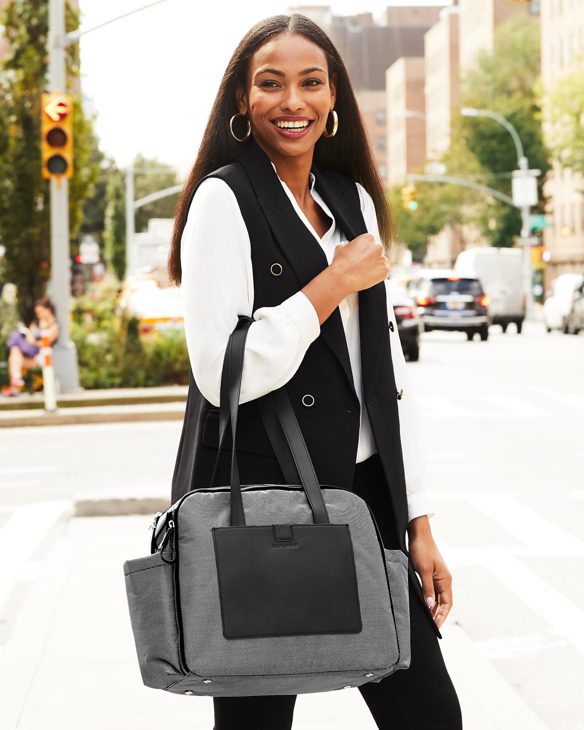 skip hop madison square diaper tote