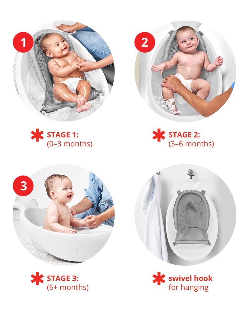 MOBY® Smart Sling™ 3-Stage Tub - White, image 3 of 16 slides