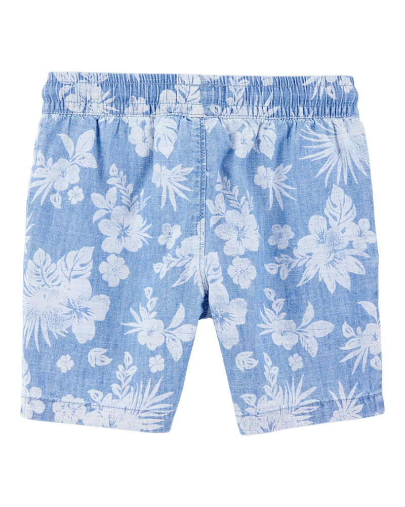 Kid Pull-On Bermuda Shorts - Blue, image 2 of 4 slides