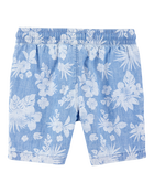 Kid Pull-On Bermuda Shorts - Blue, image 2 of 4 slides