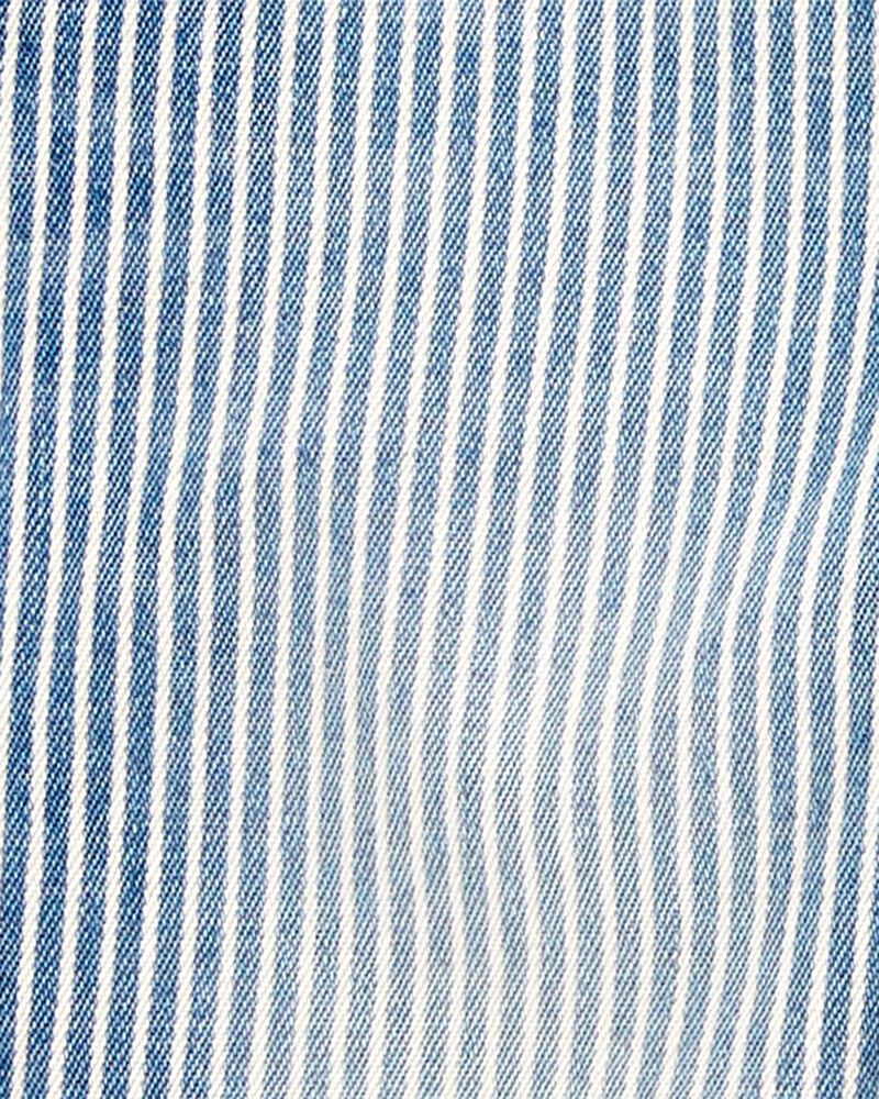 Baby Denim Hickory Stripe Overalls, image 3 of 4 slides