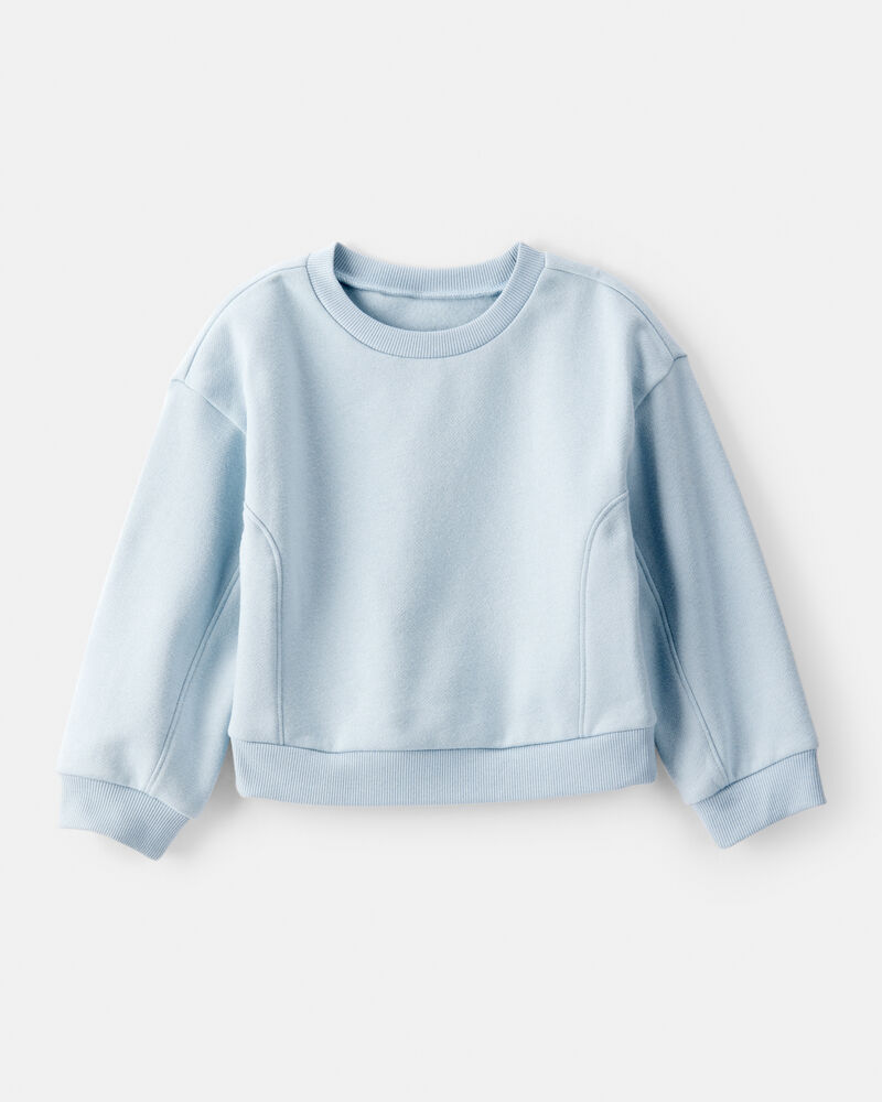 Toddler Girl Long-Sleeve Pullover Sweatshirt - Blue, image 1 of 3 slides