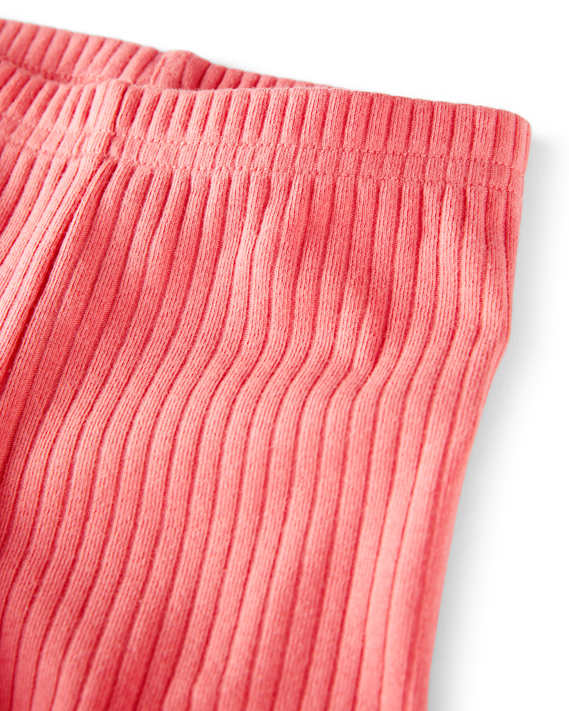 Baby 2- Pack Organic Cotton Ribbed Pedal Shorts, image 3 of 4 slides