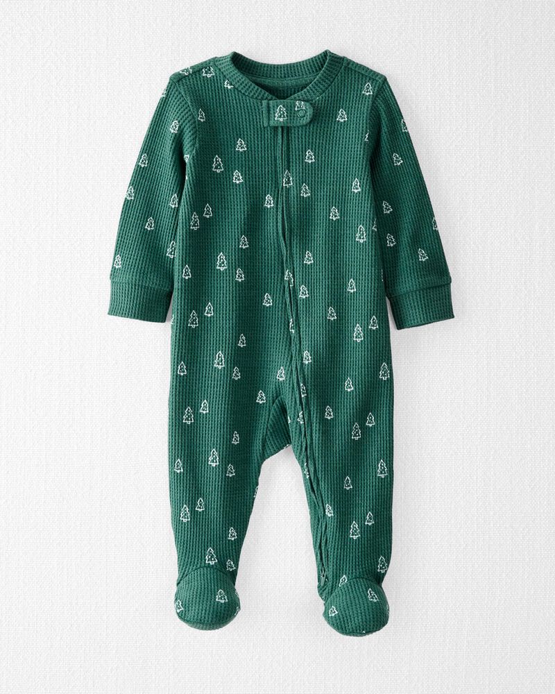 Baby Thermal Sleep & Play Pajamas Made With Organic Cotton, image 1 of 4 slides